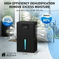 thumbnail image 3 of EGEH Dehumidifiers for Home, 85 OZ Dehumidifier for Room with Auto Shut Off, Sleep Mode (800 sq. ft) Black, 3 of 9
