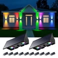 thumbnail image 1 of Luces Solares de Pared para Exterior Roopure RGB LED Impermeables Paquete de 12, 1 of 9
