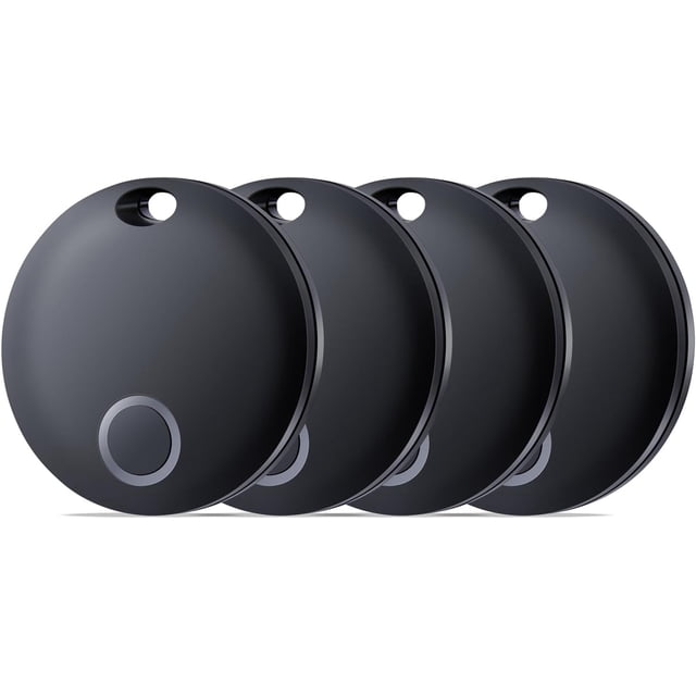 Localizador Bluetooth Reyke Air Tracker (Pack de 4), Compatible con Apple Find My, Resistente al Agua IP67, para Llaves, Maletas y Mochilas, Solo iOS