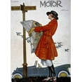 thumbnail image 2 of Eastman, Ruth 25x32 Gold Ornate Wood Framed with Double Matting Museum Art Print Titled - Motor Magazine - Cover Image, 2 of 4