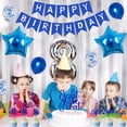 thumbnail image 3 of Joymemo Eight Is Great Birthday Party Decoration Kits with Balloons and Banner, Rubber/Foil Blue, 3 of 5
