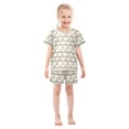 thumbnail image 4 of Summer Short Sleeve Pajama Sets Wave Anchor Patterns Sleepwear Nighty 95% Cotton (5-14Y), 4 of 7