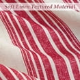 thumbnail image 4 of DriftAway Pom Pom Tassel Rectangle Linen Textured Decorative Table Cloth for Indoor Outdoor Chris Stripe Printed Dining Buffet Table Parities Dinner 102"L x 54"W Red, 4 of 9