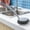 Light Blue, variant on Kitchen Cleaning Sponge with Handle, Stainless Steel Wool Scrubber Brush