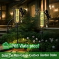 thumbnail image 3 of Pluviómetro VividLadybug con gato y luz solar para jardín, estaca de 94 cm, 3 of 7
