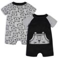 thumbnail image 1 of Gerber Lot de 2 Barboteuses pour Bébés Garçons, Gris Tiger, 6-9M, 1 of 3