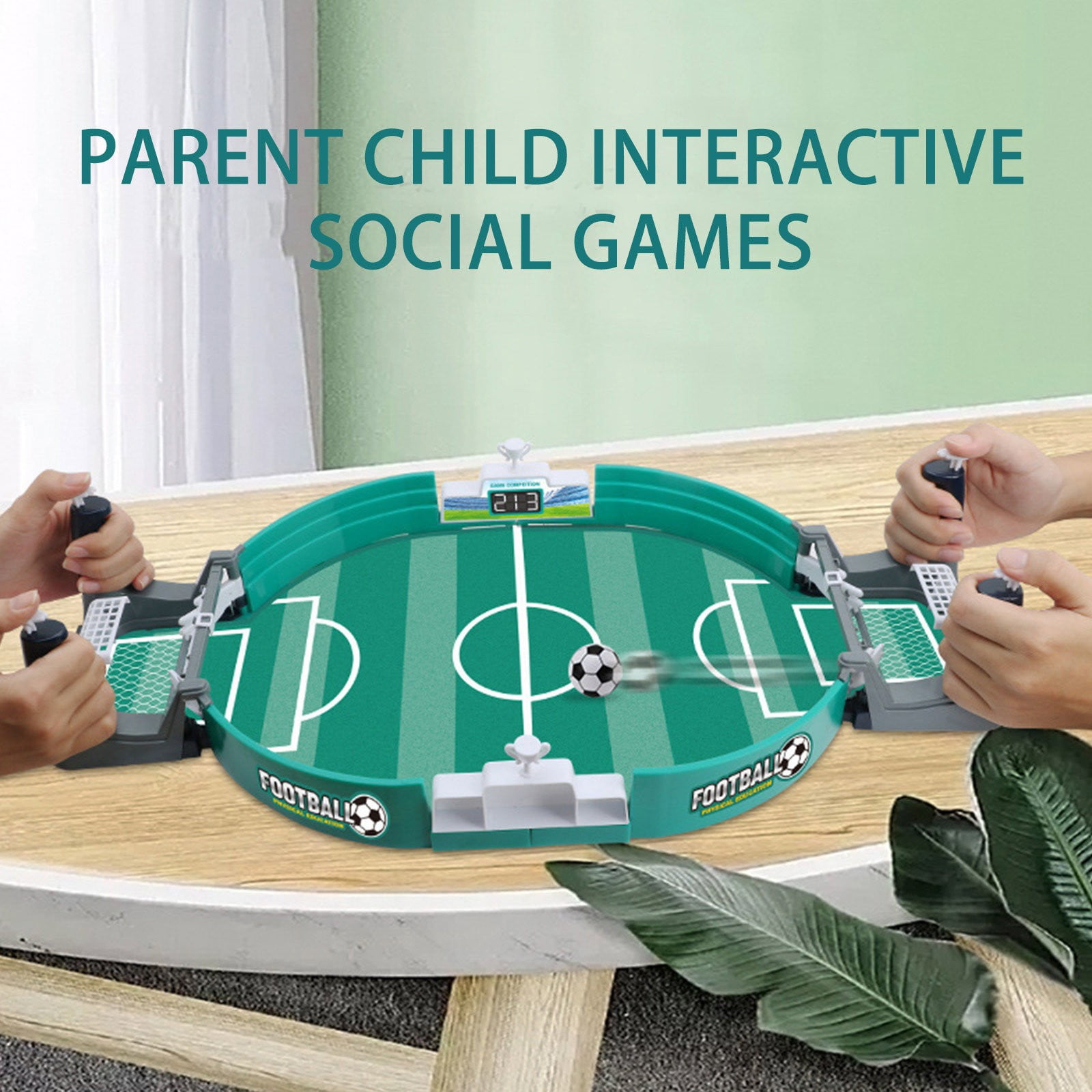 Lekihaqq 2 Packs Portable Table Football Game Set with Manual Scorekeeper - Interactive Family Party Game for Indoor Fun and Sports Enthusiasts