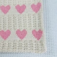 thumbnail image 3 of Yucurem Women Crochet Tote Handbag Heart Pattern Ladies Daily Handbag (Apricot Pink) Fashion shoulder bag (A), 3 of 8
