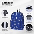 thumbnail image 4 of Mochila con estampado náutico de anclas, ideal para portátil, viajes, senderismo, negocios, para hombres y mujeres., 4 of 5
