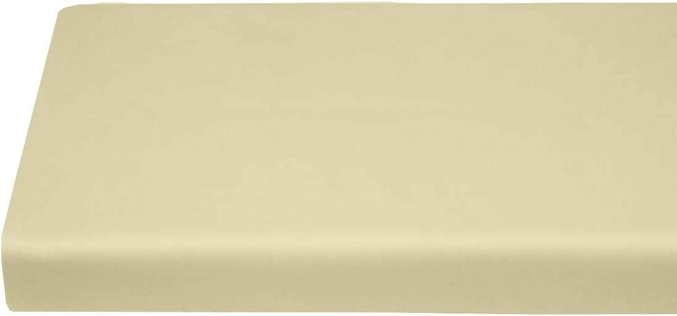 Sheetsnthings Solid 600-Thread-Count, Viscose from Bamboo Twin Extra Long XL Size Fitted Sheet, Ivory