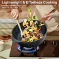 thumbnail image 6 of Nonstick Wok Pan with Glass Lid for All Stoves 11 Inch, 6 of 6