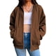 thumbnail image 1 of Sudadera con capucha para mujer, chaqueta de manga larga informal de gran tamaño con cremallera, chaqueta Retro con cremallera de los años 90, chándal Levamdar WMPH-1199-3, 1 of 7
