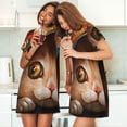 thumbnail image 4 of Lsque Chemises de Nuit Motif Chat pour Femmes Chemises de Nuit Manches Courtes Chemise de Nuit Chandail Chemise de Nuit Douce Vêtements de Nuit Coupe Décontractée, 4 of 6