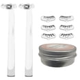 thumbnail image 1 of HOT Sale! Instant Shaping Eyelash , 2 Pieces Long Stick, 3 Pairs Of Fake Eyelash Templates, With Ink Pad, Create Different Eyelash Styles 10ml Eyelashes Lashes Makeup Lash clusters, 1 of 3