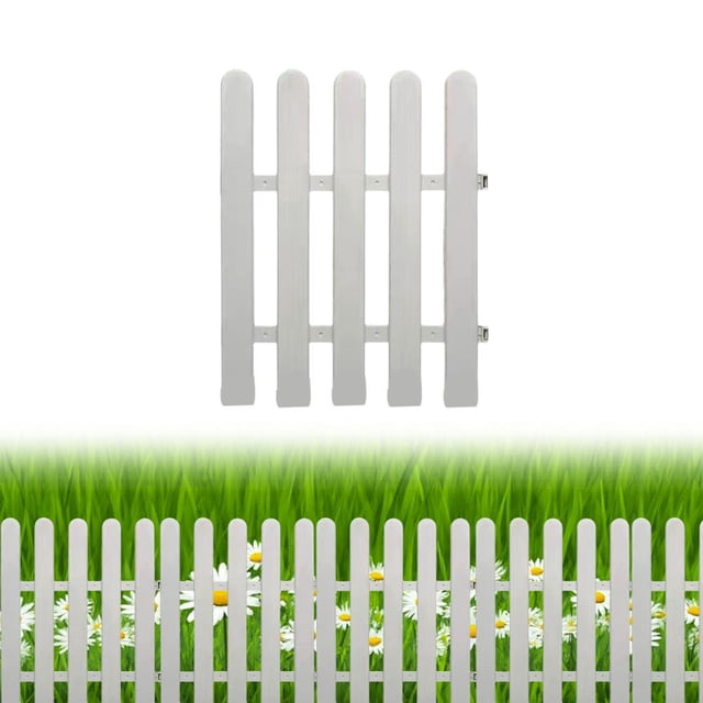 Plastic Garden Border Fence Edging for Lawns and Flower Beds, Heavy-Duty Picket Design Easy to Install and Maintain, Decorative Yard Partition 50x40cm