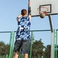 thumbnail image 5 of Xecao Evil Eye print basketball shirt for both men and women, a unisex basketball jersey perfect for theme parties-X-Large, 5 of 6