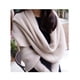 thumbnail image 4 of Jumpingount Chal de punto de invierno para mujer, pañuelo informal para mujer, diseño Simple, capa para banquete de boda, Poncho femenino, regalo de Abrigos y chamarras Amarillo Jumpingount AP013214-02, 4 of 6