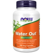 NOW Supplements, Water Out With Standardized Uva Ursi, Dandelion, Potassium, 100 Veg Capsules