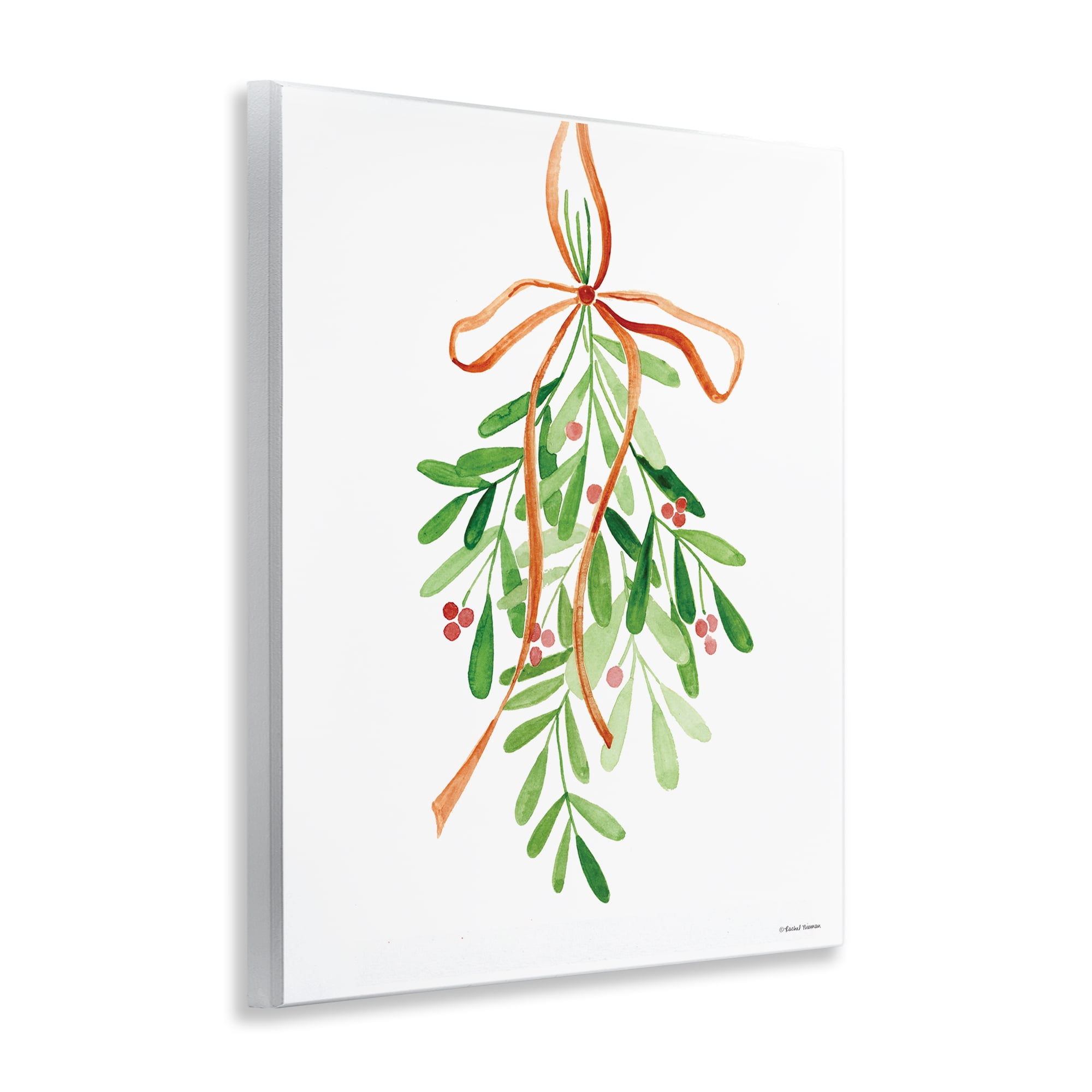Stupell Industries Hanging Holly Botanicals Holiday Painting Unframed Art Prints Wall Art, 11 x 14