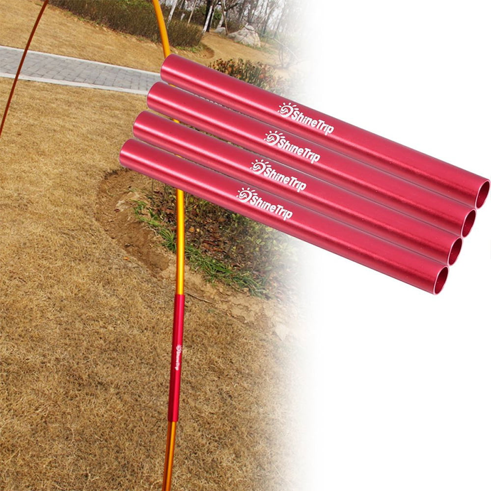 DYJKOUG Red/Silver Tool Aluminum Alloy Outdoor Tent Pole Pipe Repair Tube Single Rod Mending Tent Accessories 