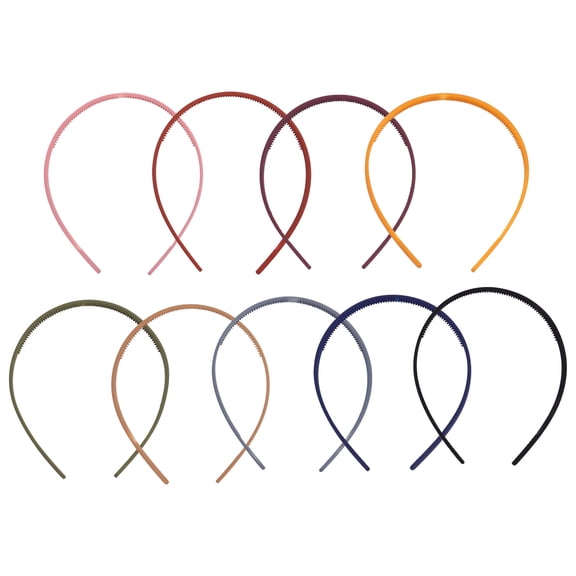 PTOOTP 9-Piece Black Plastic Headbands for Women, and Comfortable Bathing Hair Accessories