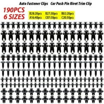 XUKEY 190pcs Universal Car Body Fastener Plastic Clips Rivets Panel Fender Retainer