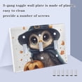 thumbnail image 4 of Dailycode Light Switch Plate Covers 3 Gang Wall Plate Plastics Outlet Covers for Kitchen Home Office Decor Cute Owl Witch and Pumpkins, 4 of 8