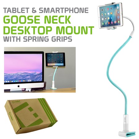 Telephone Table Stand - Tablet and Smartphone Clip mount, Flexible Gooseneck Clip on Desk or Table Cell Phone Holder stand- by Cellet Universal for iPad, iPhone, Tablets and Smartphones
