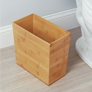 InterDesign Formbu Rectangular Bamboo Wastebasket