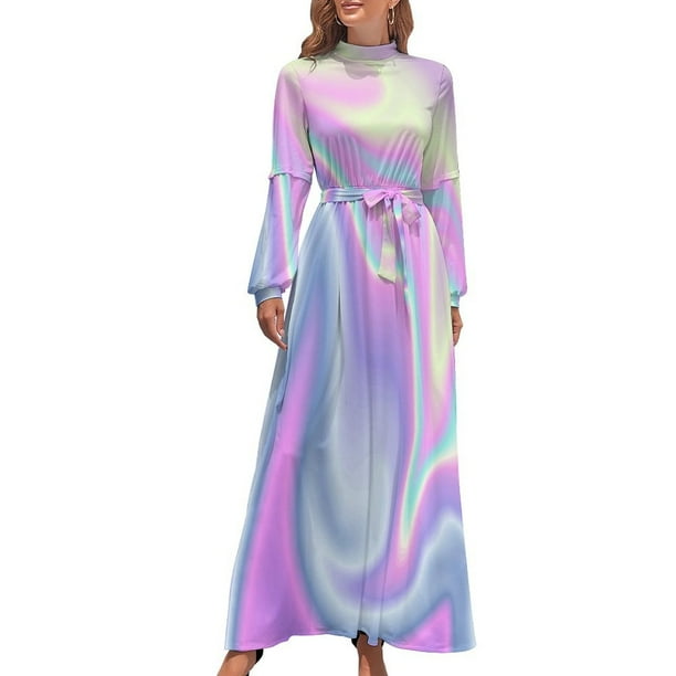 Diseño holográfico 17 Vestido largo ropa de verano para mujer 2024 vestidos de novia para mujer vestido