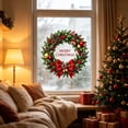 thumbnail image 2 of Classic Wreath Christmas Wreath Window Clings, Static PVC Holiday Decals for Glass Doors, Windows, Storefronts, Mirrors, and Seasonal Party, 2 of 6