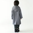 thumbnail image 5 of ATOGUTA Boys Dress Coats Kids Trench Coat Winter Pea Coat with Pockets Size 2T-15 Gray, 5 of 6
