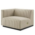 thumbnail image 4 of Modular Sectional Sofa Couch, Beige Black, Fabric, French Living Lounge Cafe Lobby Hospitality Restaurant, Modern Contemporary HB34023, 4 of 15
