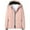 Pink, variant on Baqcunre Womens Jacket Women's Autumn And Winter Solid Color Windproof And Rainproof Hooded Coat Breathable Outdoor Jacket Fleece Jacket Womens Fall Fashion 2023 Khaki M