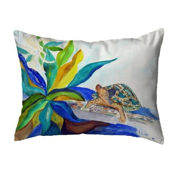 Betsy Drake NC1071 16 x 20 in. Turtle & Lily Non-Corded Indoor & Outdoor Pillow