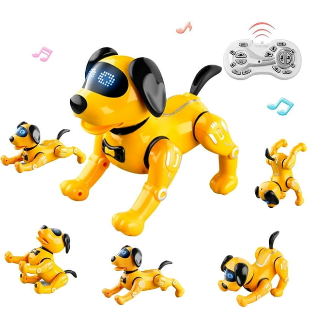 HLONK Remote Control Robot Dog Toy Smart Interactive Robot Dog Intelligent Programmable Robot Toys for Kids