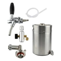kowaku Pressurized Growler Tap System, Portable Kegerator Kit, Stainless Steel Mini Keg Dispenser for Parties Restaurants Craft Beer 5L