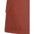 thumbnail image 6 of Fangasis Women Cargo Shorts Loose Linen Summer Casual Ladies Stretch Short Pants Elastic Home Bottoms Brick Red 2XL, 6 of 7