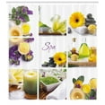 thumbnail image 3 of Ambesonne Spa Shower Curtain, Happy Day with Flowers, 69"Wx75"L, Yellow Purple and White, 3 of 3