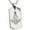 Silver, variant on Stainless Steel Freemasons Masonic Floral Compass Engraved Dog Tag Pendant Necklace