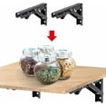 thumbnail image 3 of Soporte de estante plegable, estante de pared plegable, soporte plegable, consolas de carga pesada y soportes para estantes utilizados para banco de trabajo, estante, 8 pulgadas, 3 of 5