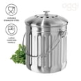 thumbnail image 3 of Oggi 7320 Stainless Steel Countertop Composting Bin with Charcoal Filters, 3 of 8