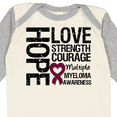 thumbnail image 4 of Inktastic Multiple Myeloma Hope Love Strength Boys or Girls Long Sleeve Baby Bodysuit, 4 of 5
