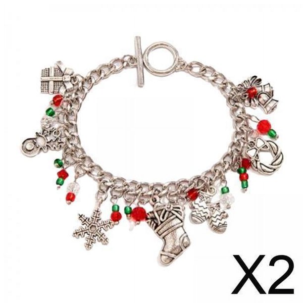 Pulsera de cuentas de Navidad,Pulsera de cuentas de Navidad Regalos de fiesta de Navidad,Pulsera de Navidad Regalo Pulsera de regalo de Año Nuevo,Pulsera de cuentas para niños de vacaciones