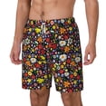 thumbnail image 2 of Uemuo Spring And Summer Flowers Pattern Mens Swim Trunks Quick Dry Board Shorts with Mesh Lining, Stretch Beach Shorts Quick Dry No-Chafing Board Shorts-X-Large, 2 of 9