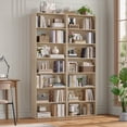 thumbnail image 6 of Homfa 82" Tall Bookcases, Freestanding Display Storage Shelves, 7-Tier Open Bookshelf for Home Office Living Room Bedroom, Light Oak, 6 of 11