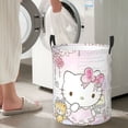 thumbnail image 6 of Hello Kitty Laundry Hamper, Dirty Clothes Hamper Storage Basket for Bathroom Bedrooms, Circular Hamper with Handles, Gifts for Boys Girls Men Women, 6 of 8