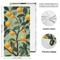 thumbnail image 4 of Yayeee Hand Towels for Bathroom Set of 2 Quick Dry Super Absorbent Soft Hand Shower Towels, 28" x 14", Orange Tree, 4 of 8
