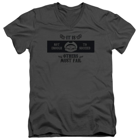 Grim Adventures Of Billy And Mandy Mandy S/S Adult V-Neck 30/1 T-Shirt Charcoal