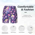 thumbnail image 5 of Lsque Mens Swim Trunks Skull colorful mushroom Pattern - Bathing Suit Compression Liner - Beach Swim Shorts Swimwear - (S-3XL) - Stretch Quick Dry -X-Large, 5 of 9